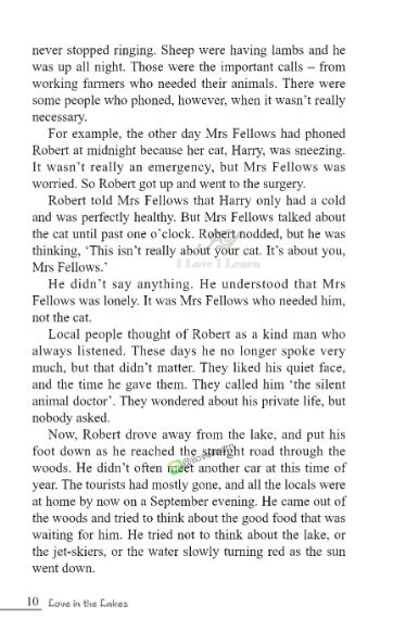 หนังสืออ่านนอกเวลาภาษาอังกฤษเรื่อง Love in the Lakes (ระดับ 4) Love in the Lakes (Level 4)