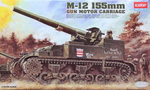 โมเดลรถถัง Academy ขนาด 1/35 AC1394 M-12 155mm. Gun Motor Carriage