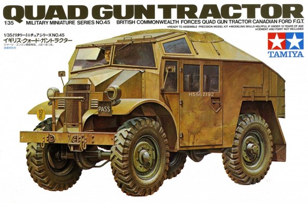 โมเดลรถทหารทามิย่า ขนาด 1/35 Tamiya TA35045 British Quad Gun Tractor