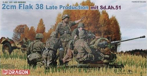 โมเดลฟิกเกอร์ Dragon Models 1/35 DGM6546 2cm Flak 38 Late W/Sd.Ah.51