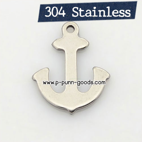 จี้สมอเรือ 16x13มม. จี้สแตนเลส (Stainless Steel)