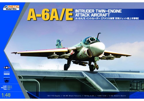 โมเดลเครื่องบินรบ Kinetic Model 1/48 KI-K48034 A/6A/E INTRUDER TWIN-ENGINE ATTACK AIRCRAFT