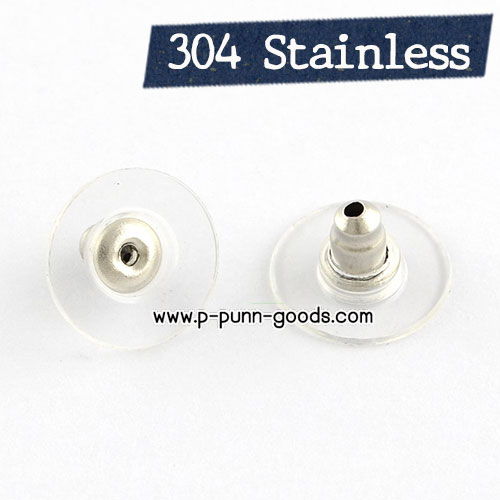 แป้นต่างหูสแตนเลส 11.5x6มม.(304 Stainless Steel)