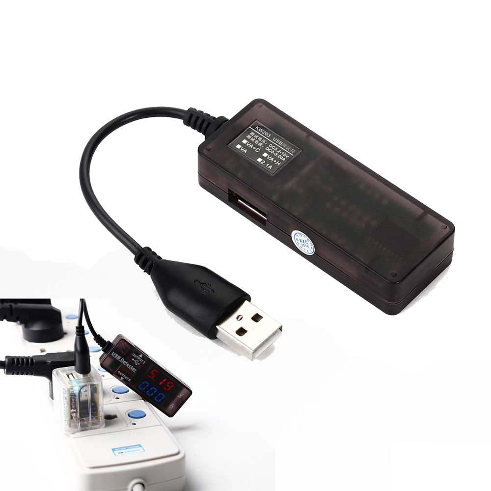 เครื่องวัดไฟฟ้า Digital LED USB Charger Doctor Voltage Current Meter Tester Power Detector KW203