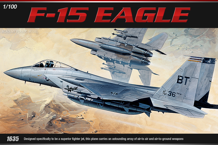 โมเดลเครื่องบินจำลอง Academy ขนาด 1/100 AC1635 F-15 EAGLE