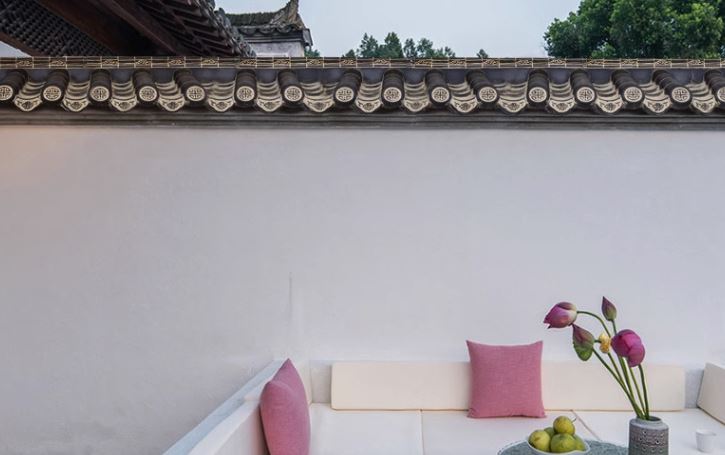 หลังคากระเบื้องแบบจีน แบบเกาหลี แบบญี่ปุ่น ลายคลาสสิก สำหรับตกแต่งสถานที่ต่างๆ Chinese Korean Japanese Tile Decoration Double Dragons Creative Tile Decoration