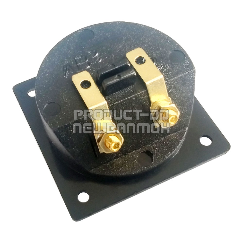 แท็ปลำโพง 2P ทรงเหลี่ยมขนาด 5.7x5.7 ซม. ขั้วสปริงแบบกดสีทอง