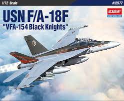 โมเดลเครื่องบิน Academy Model 1/72 AC12577 USN F/A-18F VFA-154 BLACK KNIGHTS