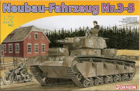 โมเดลรถถังจำลอง Dragon Models 1/72 DRA6690 Neubau-Fahrzeug Nr.3-5