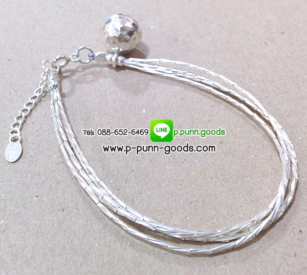 สร้อยข้อมือเงินแท้ 18 ซม.