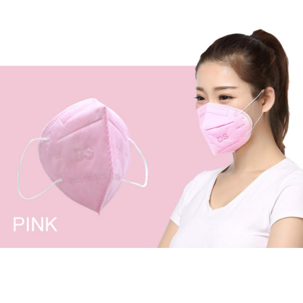 MF0015 หน้ากากอนามัยกันฝุ่น PM2.5 ( KN95 ) สีชมพู (มีไส้กรองฝุ่น PM2.5)