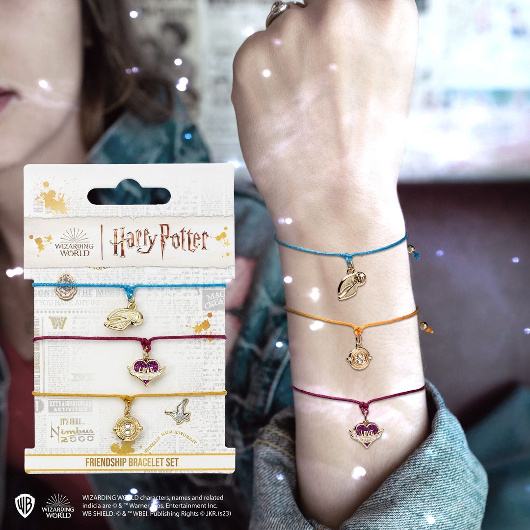 The Carat Shop x Harry Potter Golden Snitch,Love Potion & Time Turner Friendship Bracelet set