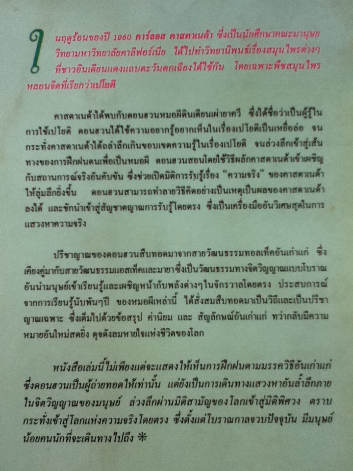 วิถีแห่งพลัง: หนทางแห่งปรีชาญาณของดอนฮวน