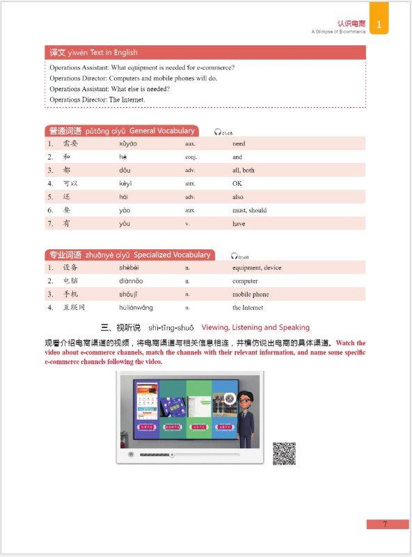 แบบเรียนภาษาจีนอีคอมเมิร์ซ Chinese + E-commerce 中文+电子商务 Chinese + E-commerce