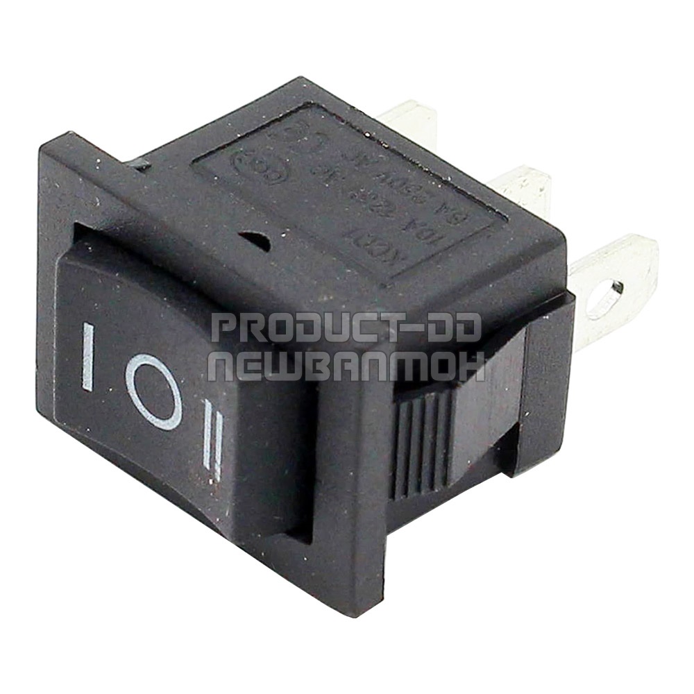 KCD1 สวิตช์กระดก ON-OFF-ON (I-O-II) 3 ขา สีดำ 1A 250V AC