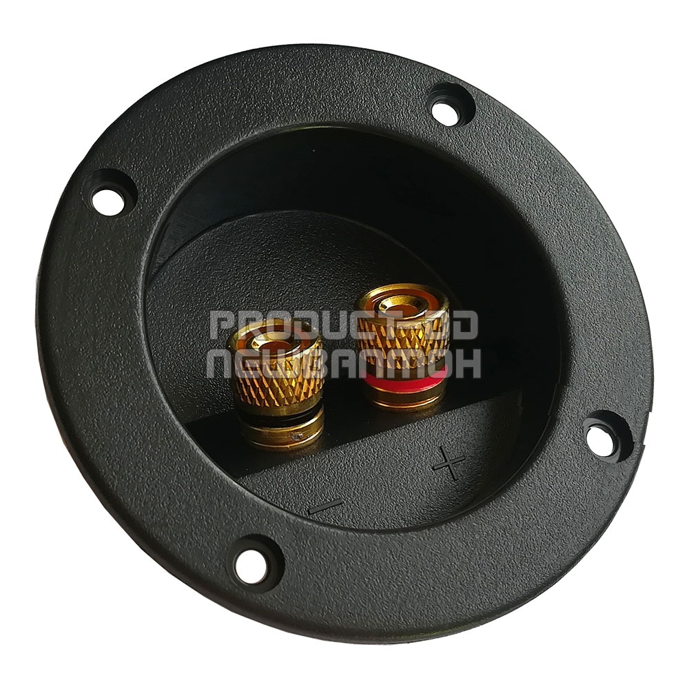 แท็ปลำโพง 2P ทรงกลม ขนาด 8.2x8.2cm บานาน่าแจ๊คสีทอง