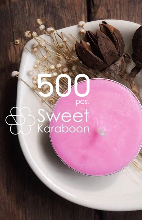 100 %Natural สีชมพูเทียนจุดตะเกียงอโรม่า 500 ชิ้น(เลือกกลิ่นได้ค่ะ)