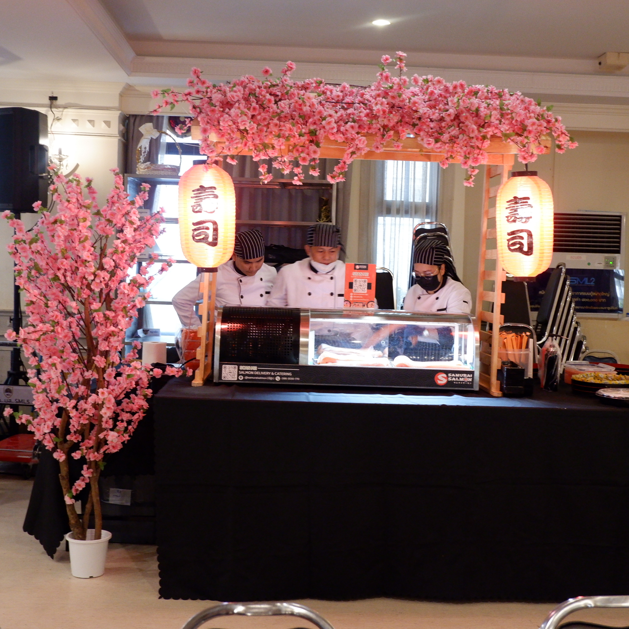 ซุ้มจัดเลี้ยงอาหารญี่ปุ่น งาน Colorful Night Party ณ วิทยาลัยป้องกันราชอาณาจักร (วปอ.)