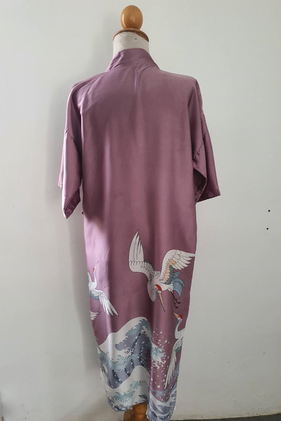 FF06641 เสื้อคลุมชุดนอน สีม่วง มือสอง อก 42 นิ้ว