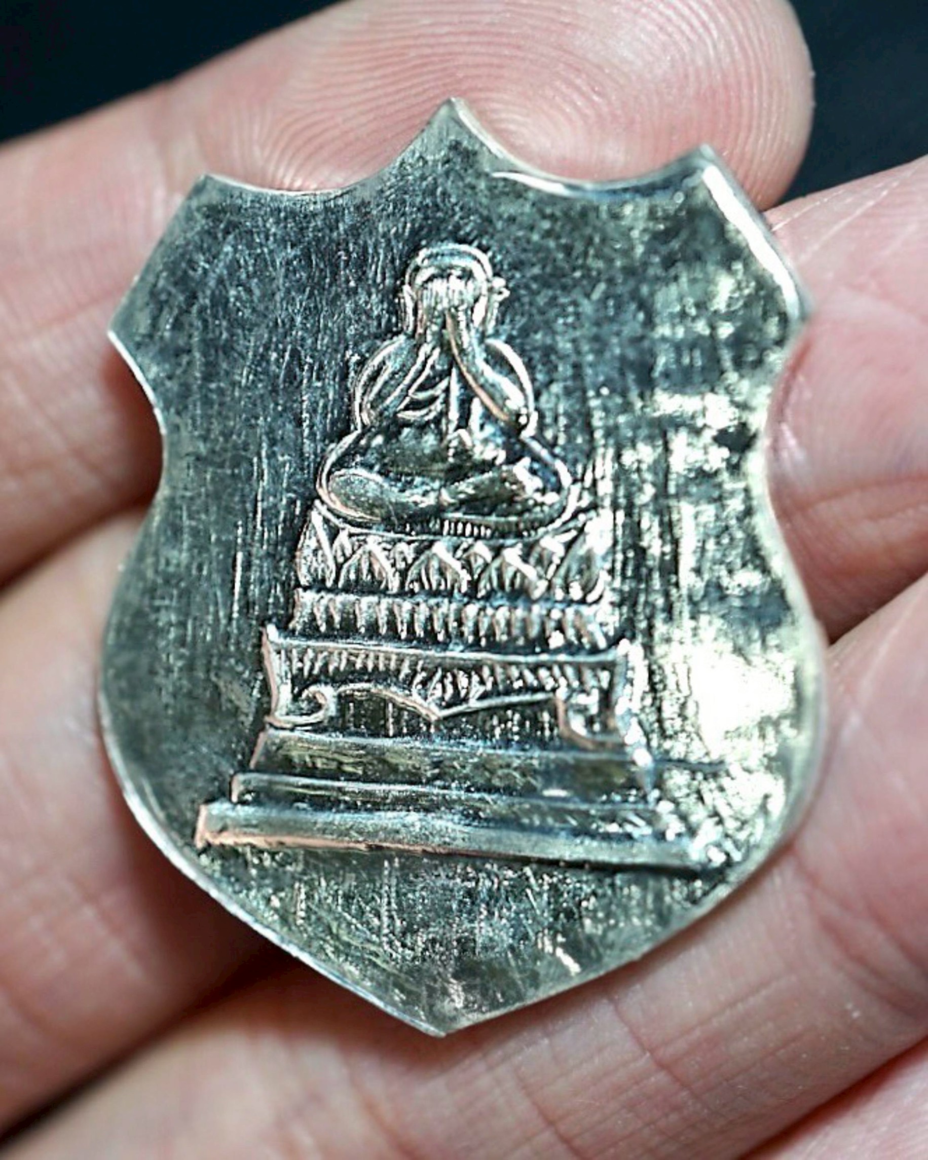 เหรียญปิดตาจันทร์เพ็ญ (เนื้อเงิน) Full Moon Eyes-Covered Coin. (silver material) SKU-04013