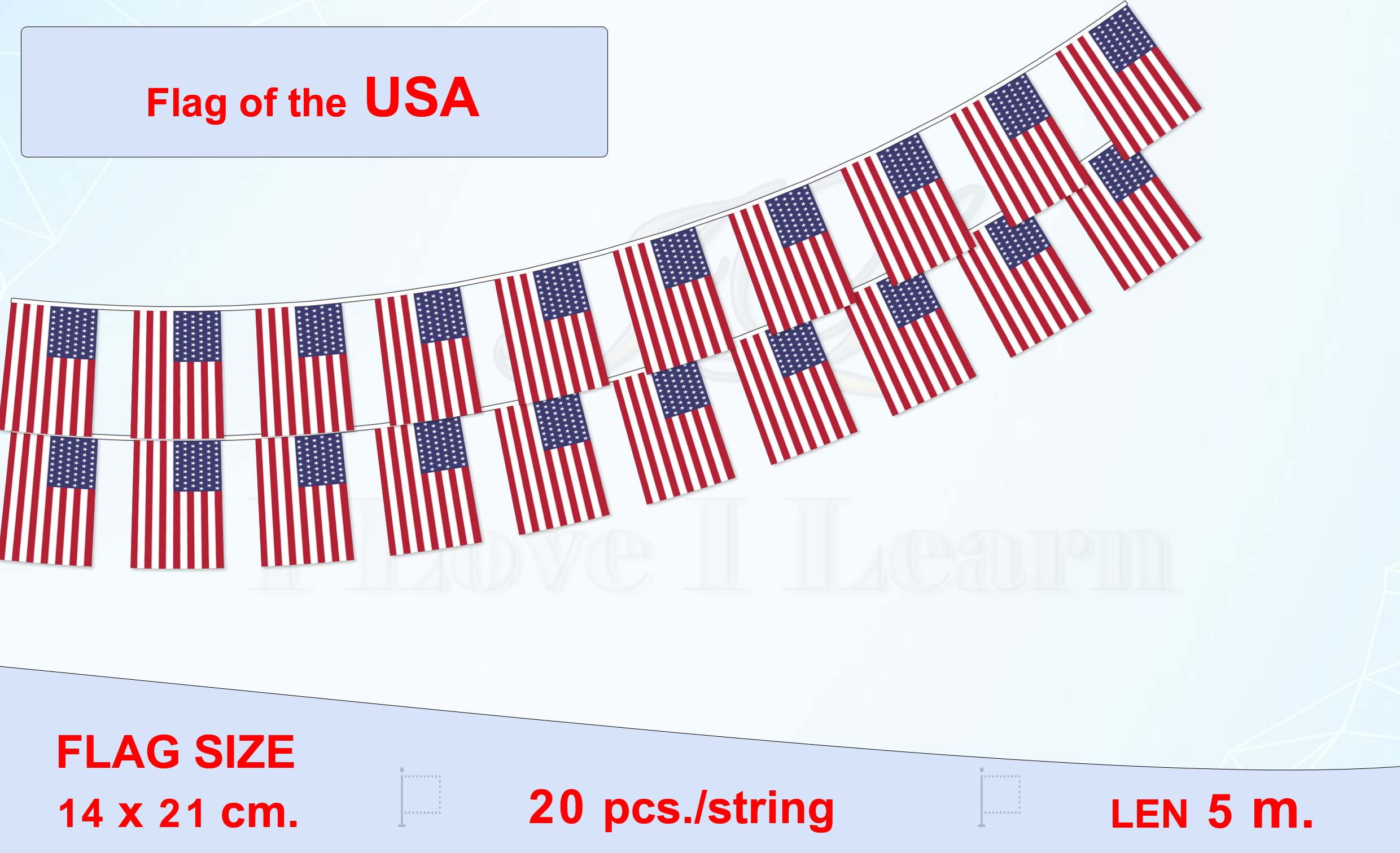 ธงชาติสหรัฐอเมริกา (ธงราวสหรัฐอเมริกา) United States of America Flag Stars Stripes Small Flag Decoration ธงชาติประเทศสหรัฐอเมริกา สำหรับประดับตกแต่งในงาน ตกแต่งสถานที่ ราคาถูก