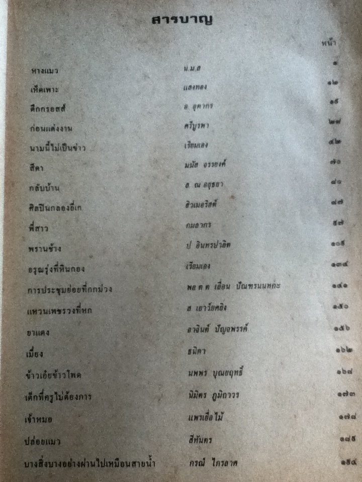 หนังสืออ่านนอกเวลาวิชาภาษาไทย ประเภทเรื่องสั้น ( 20 เรื่องของนักเขียนเรืองนาม) (หนังสือแถม)