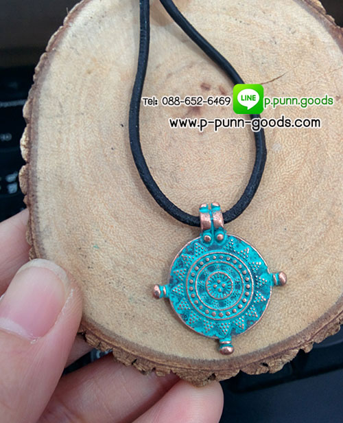 จี้เข็มทิศเดินทะเล PATINA (สีเขียวโบราณ) 27x24 มม.