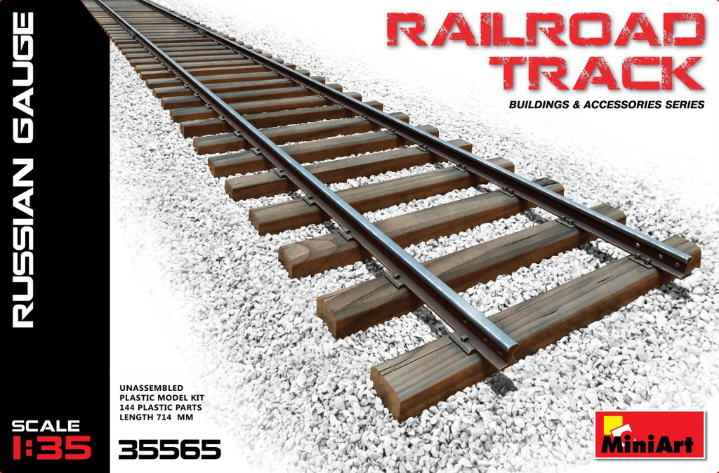 โมเดลฉากจำลองรางรถไฟ MiniArt ขนาด 1/35 MI35565 Railroad Track Russian Gauge
