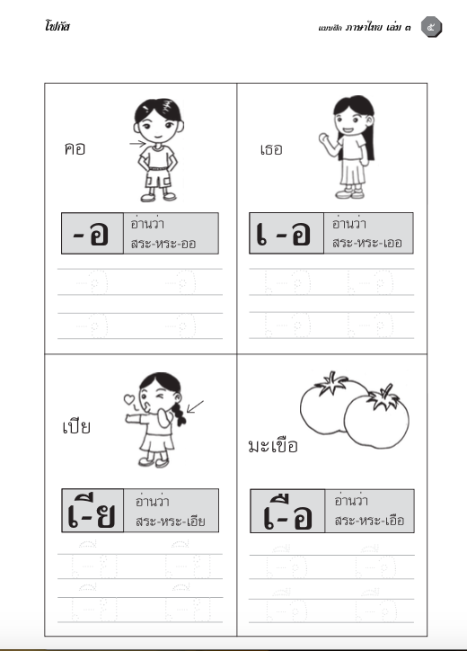 ภาษาไทย เล่ม 3 (อนุบาล2) สำนักพิมพ์โฟกัส