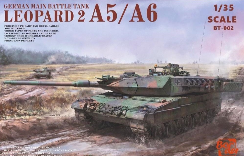 โมเดลรถถัง Border Model ขนาด 1/35 BT-002 Leopard 2 A5&A6 Early & Late (3 in 1)