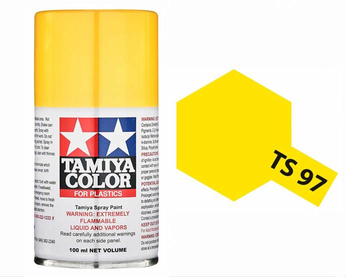 สีพ่นโมเดลรถ สีพ่นโครงรถ สีสเปรย์ทามิย่า Tamiya Spray Color TS-97 Pearl Yellow (100 ml)