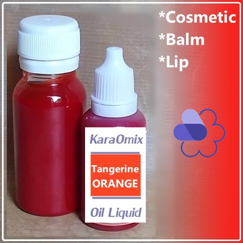KaraOmix- Tangerine Orange / Liquid oil color :orange สีส้มจีนละลายในน้ำมัน ของเหลวข้น ทิ้งไว้จะตกตะกอน ควรเขย่าขวดก่อนใช้