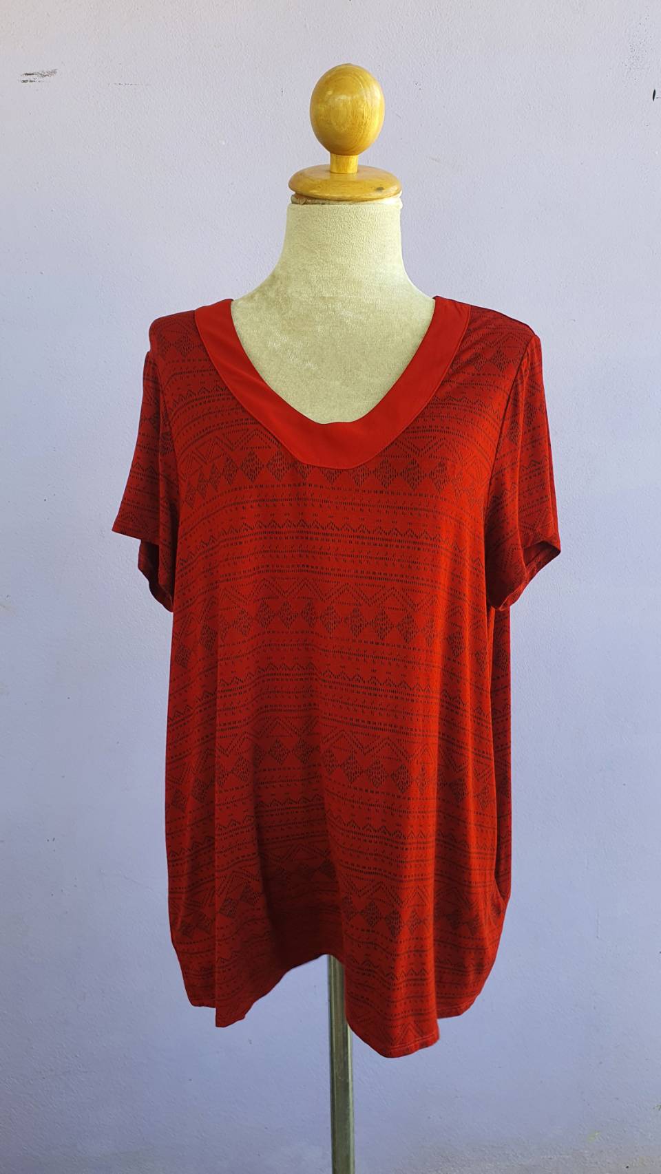 FF03284 เสื้อมือสอง สีแดง แบรนด์ Reitmans อก free นิ้ว