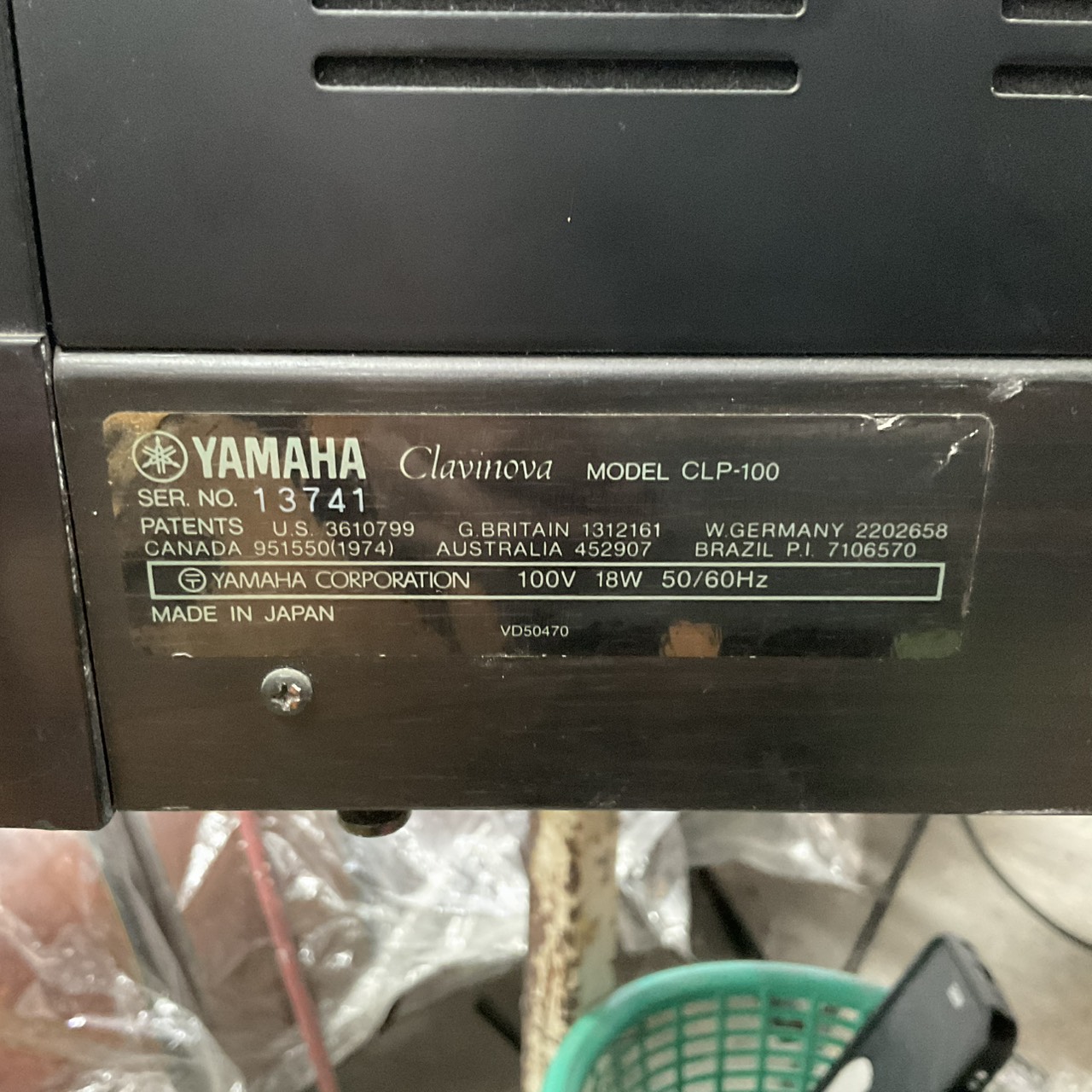 เปียโน YAMAHA : CLP-100 สินค้าไม่พร้อมใช้งาน (ต้องซ่อม)