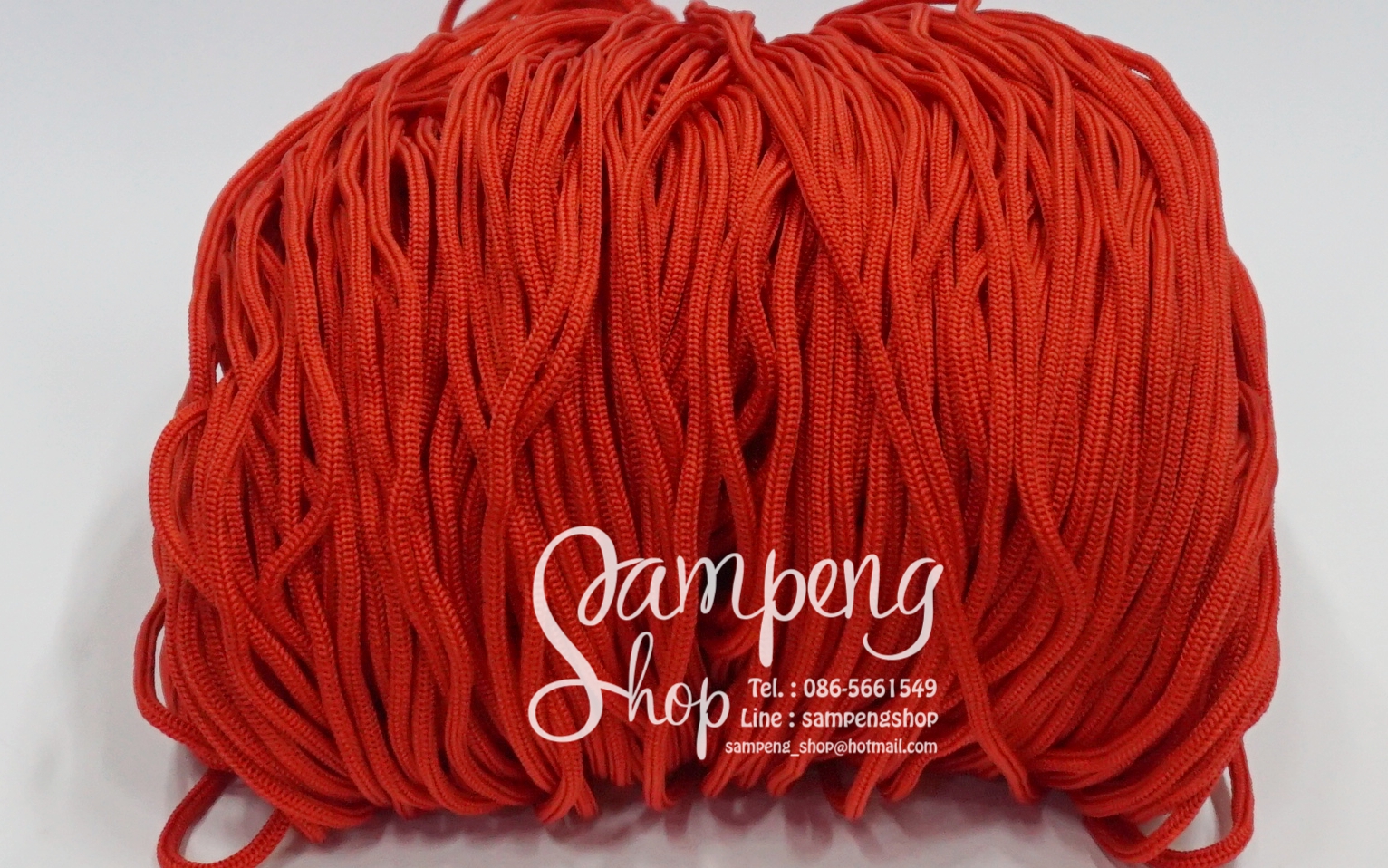 เชือกร่ม P.P. #10 สีแดง (10เมตร)