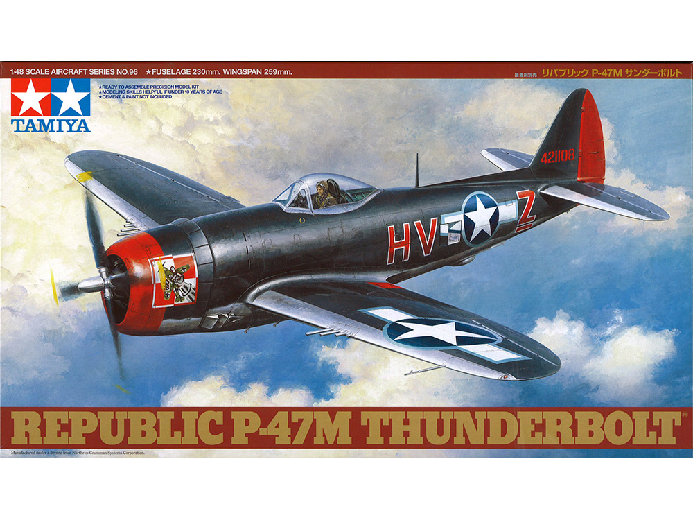 โมเดลเครื่องบิน Tamiya ขนาด 1/48 TA61096 Republic P-47M Thunderbolt