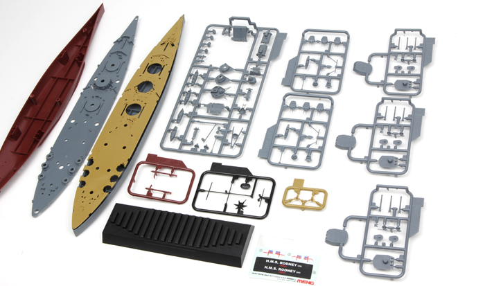 โมเดลเรือ Meng Model ขนาด 1/700 PS-001 Royal Navy Battleship H.M.S.Rodney (29)