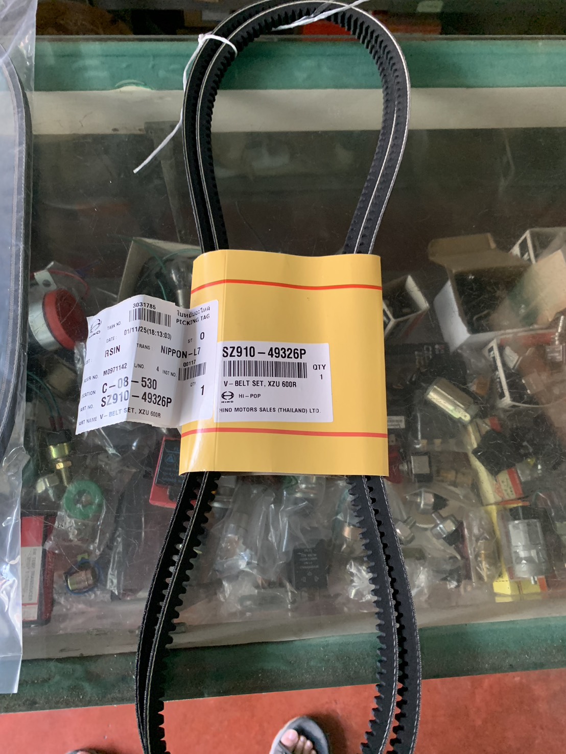 สายพานหน้าเครื่อง 3 เส้น HINO 300 INNOVATOR แท้ห้าง