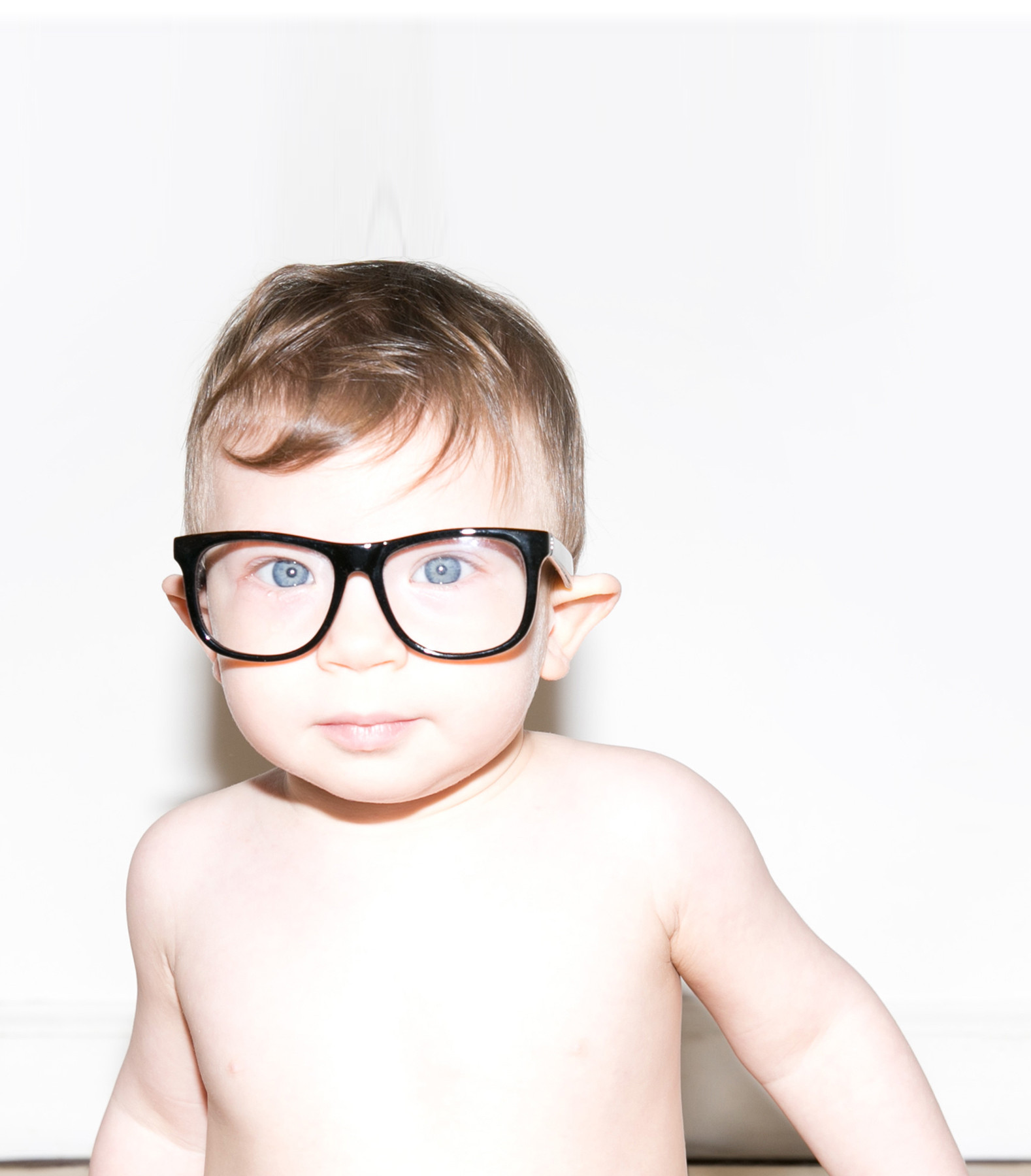 Mustachifier Black UV Glasses Age 0-2 แว่นเนิร์ดเด็กสีดำ