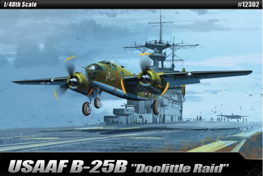 โมเดลเครื่องบินจำลอง Academy ขนาด 1/48 AC12302 USAAF B-25B "Doolittle Raid"