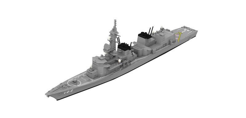 โมเดลเรือรบจำลอง ขนาด 1/1250 FTOYS Modern Navy Kit Collection Vol.3 (Shokugan) #4B DD102