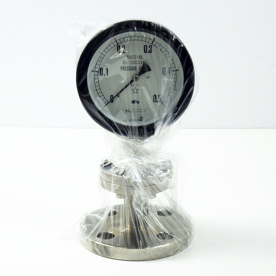 Diaphragm Seal Type Pressure Gauge F type 100 × 0.5MPa 10k-25A SUS316L :Daito Keiki Seisakusho