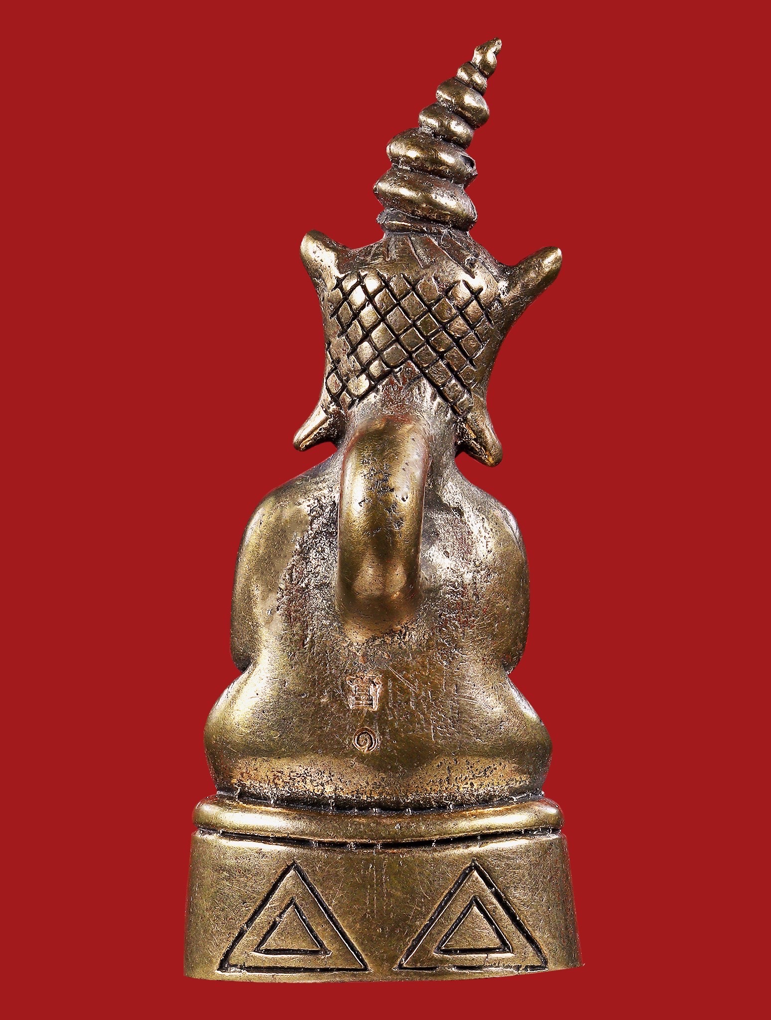 พญางั่งมหามนตราจันทร์เสี้ยว (เนื้อเงินฮางเงินฮ้อย) Supreme Mantra Crescent Moon Ngang. (thai boat money material) SKU-04043