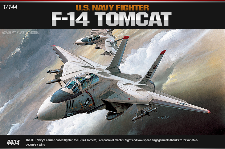 โมเดลเครื่องบินจำลอง Academy ขนาด 1/144 AC12608 F-14 TOMCAT