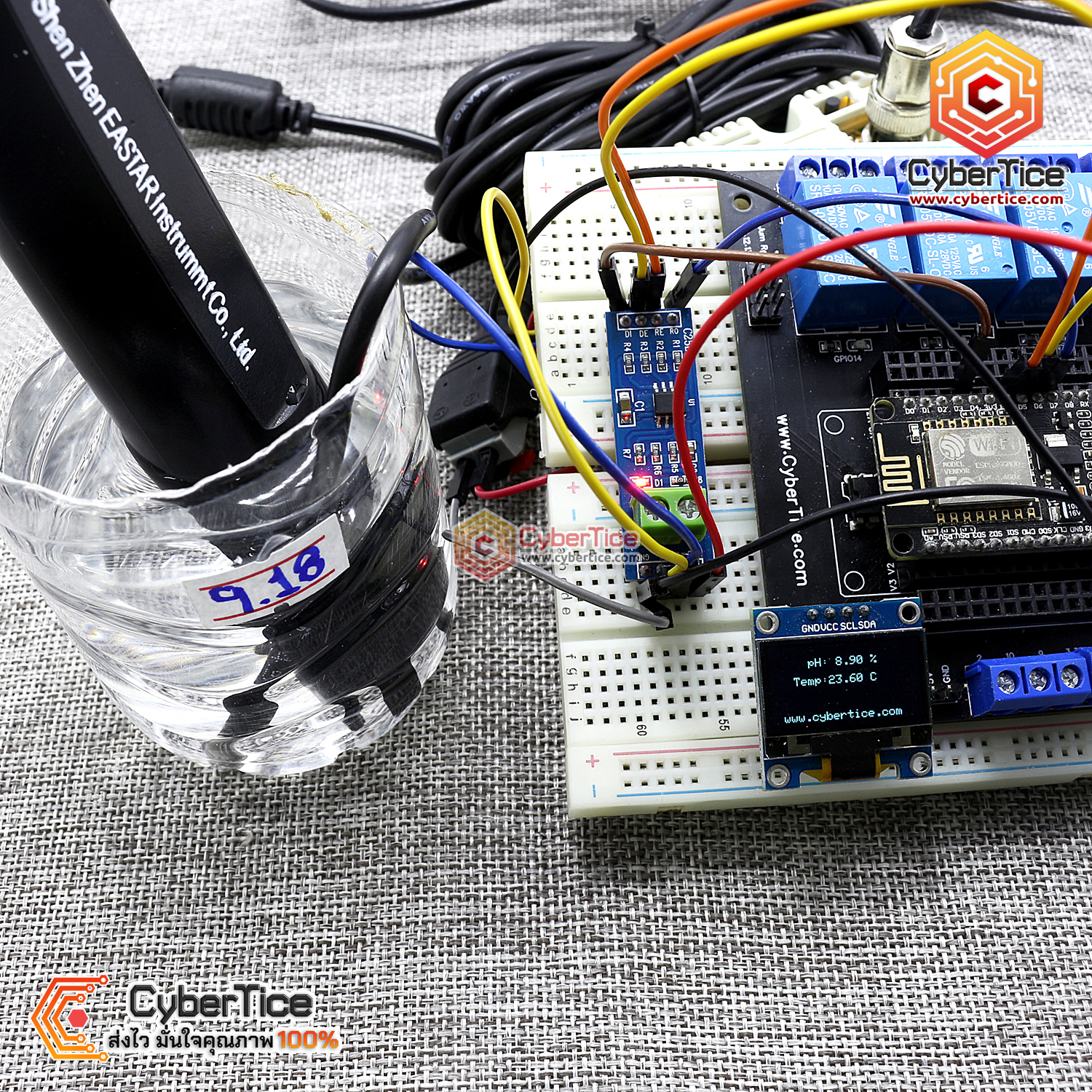 สอนใช้งาน ESP8266 PH Sensor เซ็นเซอร์วัดค่า PH ของน้ำและอุณหภูมิในน้ำ ...