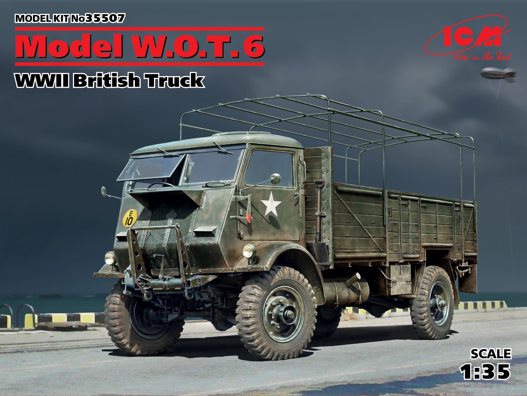 โมเดลรถบรรทุกทหาร ICM ขนาด 1/35 ICM35507 Model W.O.T. 6, WWII British Truck (100% new molds)