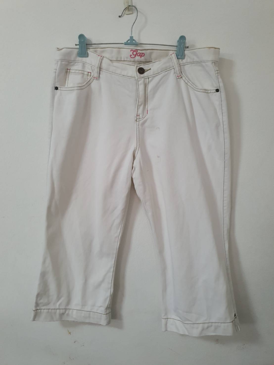FF06554 กางเกงยีนส์ สีขาว มือสอง GAP เอว 32 นิ้ว