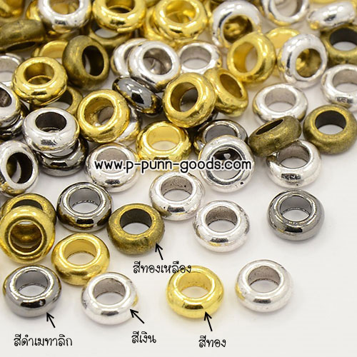 ลูกปัดทรงโดนัท 3x7 มม.