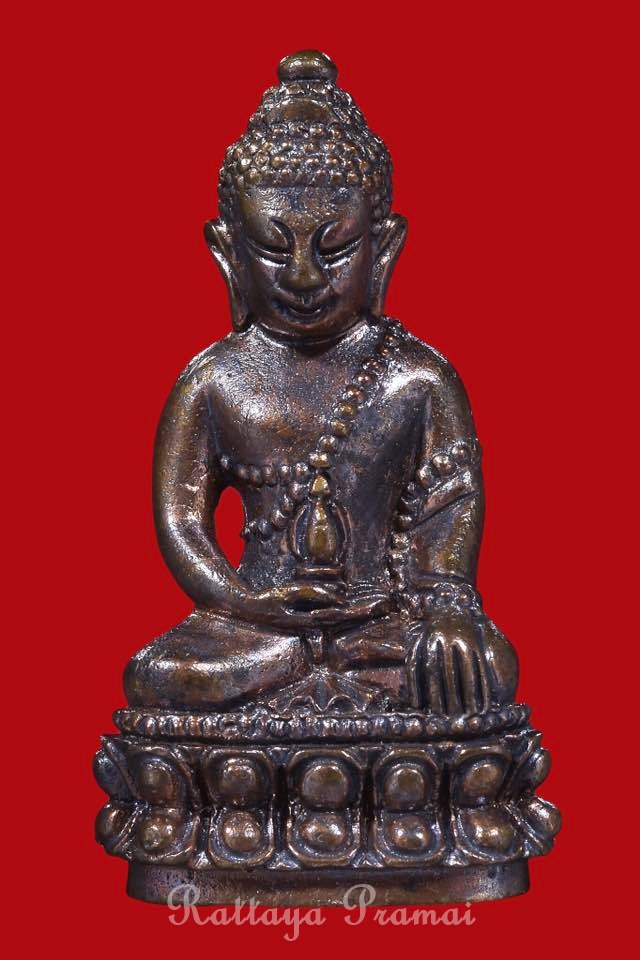 พระกริ่งเทียนตี้ ครูบากฤษดา วัดสันพระเจ้าแดง จ.ลำพูน เนื้อสัตตะธาตุ (องค์ที่6)