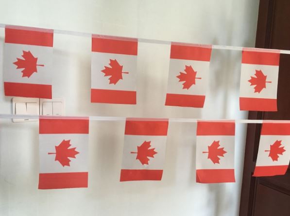 ธงชาติแคนาดา (ธงราวแคนาดา) Canada Flag Small Flag Decoration ธงชาติประเทศแคนาดา สำหรับประดับตกแต่งในงาน ตกแต่งสถานที่ ราคาถูก